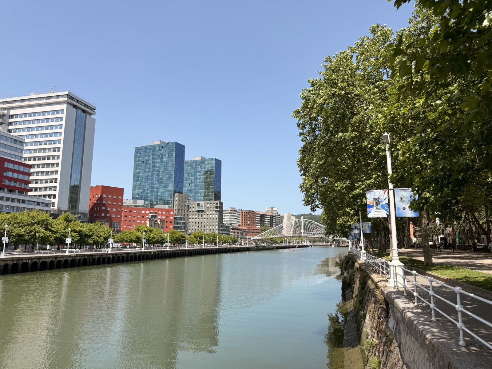 De Nervión met de moderne skyline