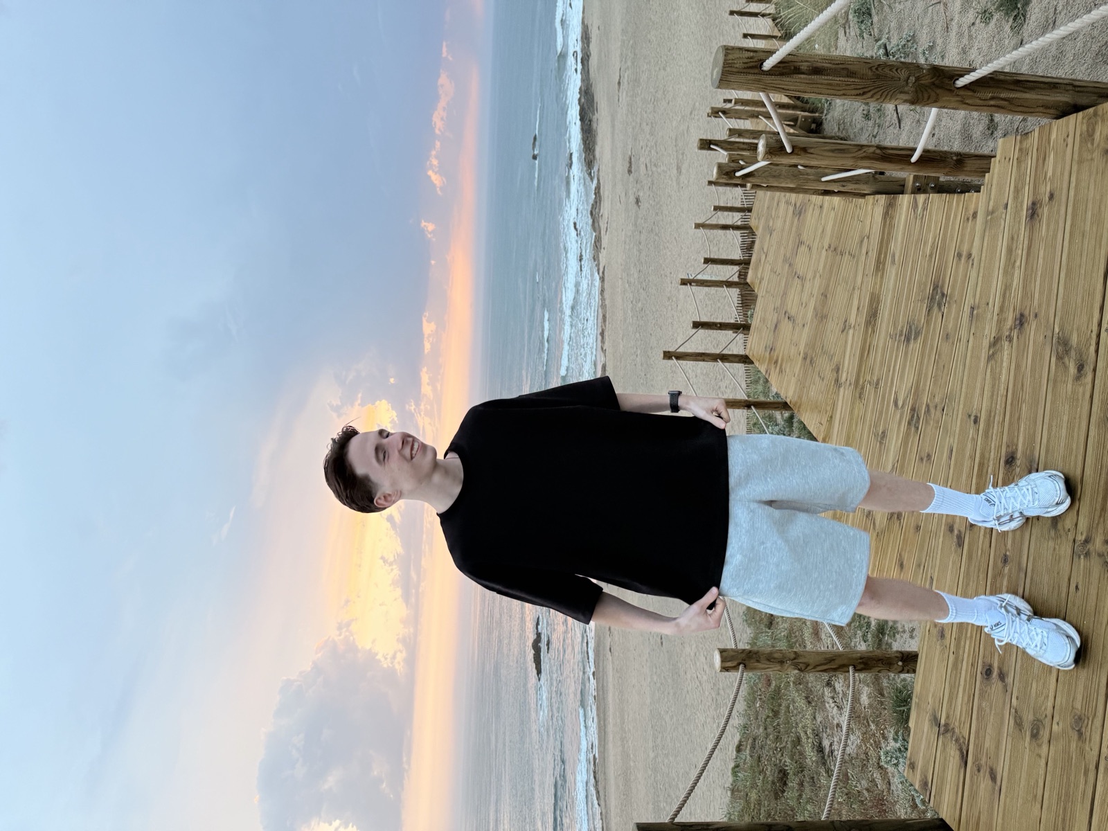 Apúlia strand bij zonsondergang